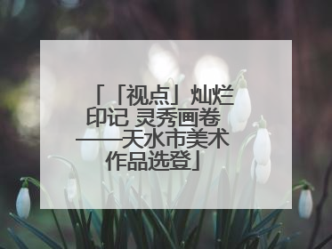 「视点」灿烂印记 灵秀画卷——天水市美术作品选登