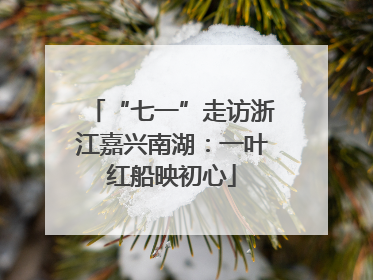 “七一”走访浙江嘉兴南湖：一叶红船映初心
