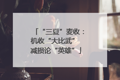 “三夏”麦收：机收“大比武” 减损论“英雄”