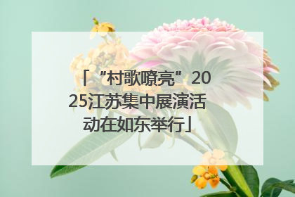 “村歌嘹亮”2025江苏集中展演活动在如东举行