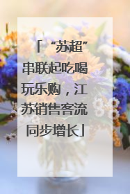 “苏超”串联起吃喝玩乐购，江苏销售客流同步增长