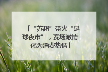 “苏超”带火“足球夜市”，赛场激情化为消费热情