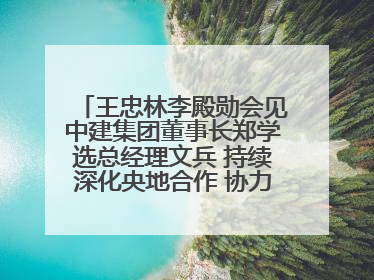 王忠林李殿勋会见中建集团董事长郑学选总经理文兵 持续深化央地合作 协力推动支点建设