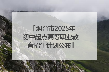 烟台市2025年初中起点高等职业教育招生计划公布