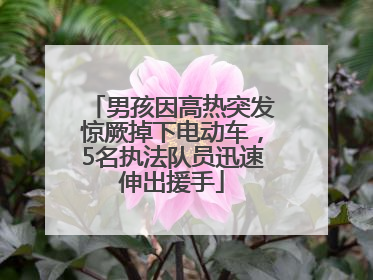 男孩因高热突发惊厥掉下电动车，5名执法队员迅速伸出援手