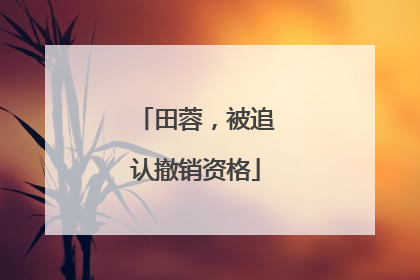 田蓉，被追认撤销资格
