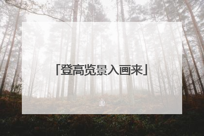 登高览景入画来
