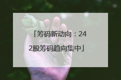 筹码新动向：242股筹码趋向集中