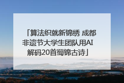 算法织就新锦绣 成都非遗节大学生团队用AI解码20首蜀锦古诗