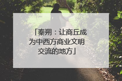 秦朔：让商丘成为中西方商业文明交流的地方