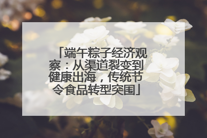 端午粽子经济观察：从渠道裂变到健康出海，传统节令食品转型突围