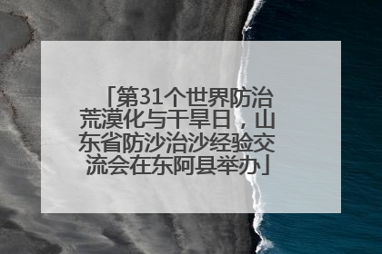 第31个世界防治荒漠化与干旱日，山东省防沙治沙经验交流会在东阿县举办