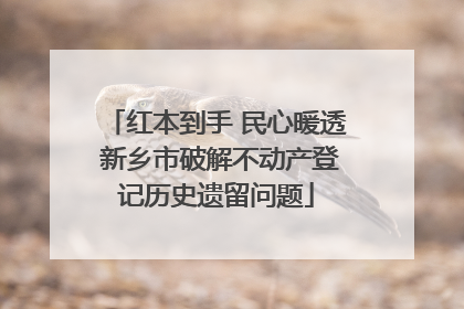 红本到手 民心暖透 新乡市破解不动产登记历史遗留问题