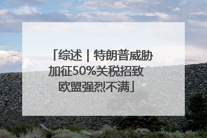 综述｜特朗普威胁加征50%关税招致欧盟强烈不满
