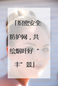 织密安全防护网，共绘烟叶好“丰”景
