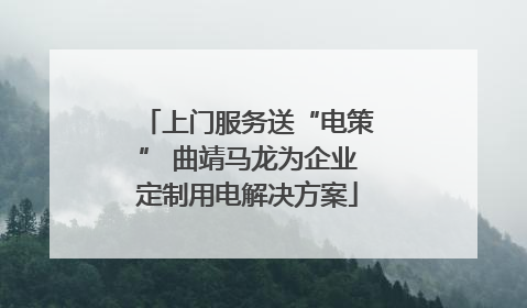 上门服务送“电策” 曲靖马龙为企业定制用电解决方案