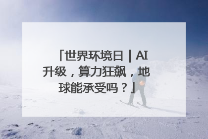 世界环境日｜AI升级，算力狂飙，地球能承受吗？