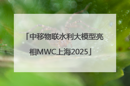 中移物联水利大模型亮相MWC上海2025
