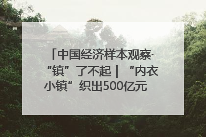 中国经济样本观察·“镇”了不起｜“内衣小镇”织出500亿元“里子产业”