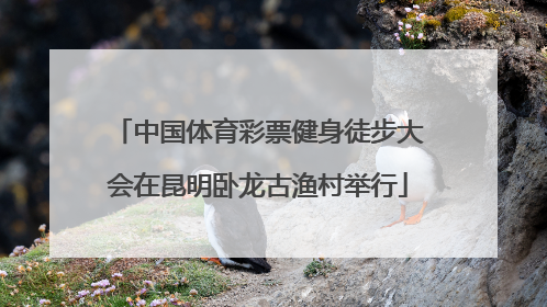 中国体育彩票健身徒步大会在昆明卧龙古渔村举行