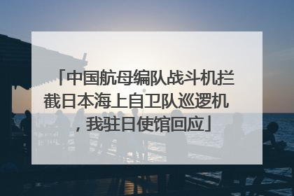 中国航母编队战斗机拦截日本海上自卫队巡逻机，我驻日使馆回应