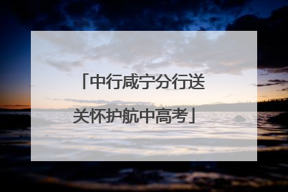 中行咸宁分行送关怀护航中高考