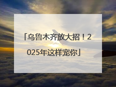 乌鲁木齐放大招！2025年这样宠你