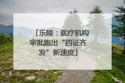 乐陵：医疗机构审批跑出“四证齐发”新速度