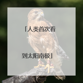 人类首次看到太阳南极