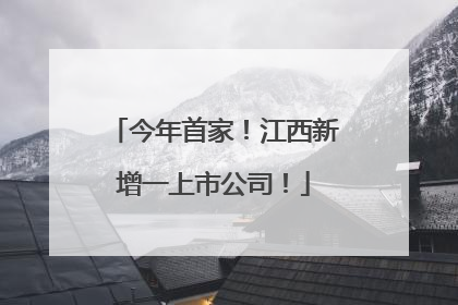 今年首家！江西新增一上市公司！