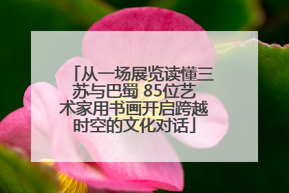 从一场展览读懂三苏与巴蜀 85位艺术家用书画开启跨越时空的文化对话