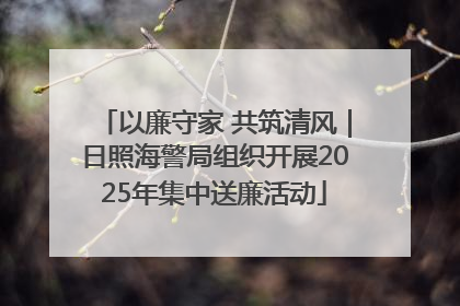 以廉守家 共筑清风｜日照海警局组织开展2025年集中送廉活动