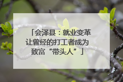 会泽县：就业变革让曾经的打工者成为致富“带头人”