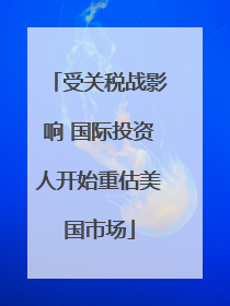 受关税战影响 国际投资人开始重估美国市场