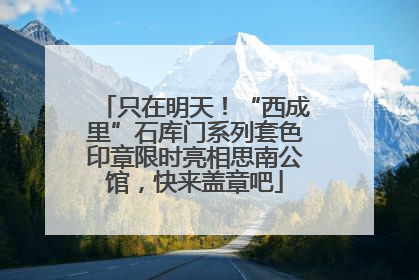 只在明天！“西成里”石库门系列套色印章限时亮相思南公馆，快来盖章吧