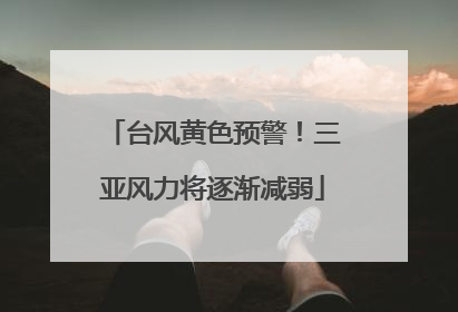 台风黄色预警！三亚风力将逐渐减弱