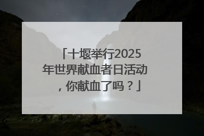 十堰举行2025年世界献血者日活动，你献血了吗？