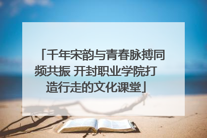 千年宋韵与青春脉搏同频共振 开封职业学院打造行走的文化课堂