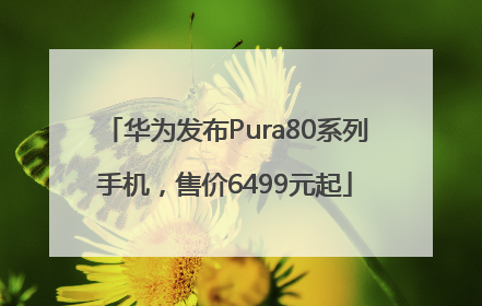 华为发布Pura80系列手机，售价6499元起