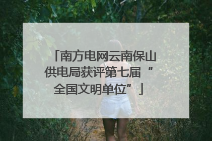 南方电网云南保山供电局获评第七届“全国文明单位”