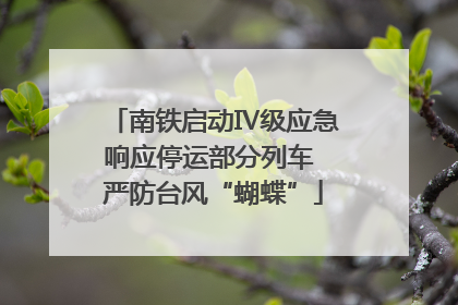 南铁启动Ⅳ级应急响应停运部分列车 严防台风“蝴蝶”