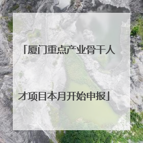 厦门重点产业骨干人才项目本月开始申报