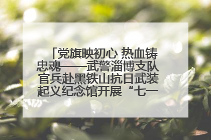 党旗映初心 热血铸忠魂——武警淄博支队官兵赴黑铁山抗日武装起义纪念馆开展“七一”主题党日活动