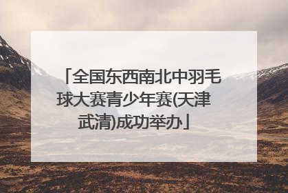 全国东西南北中羽毛球大赛青少年赛(天津武清)成功举办