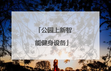 公园上新智能健身设备