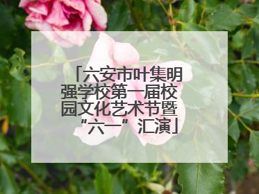 六安市叶集明强学校第一届校园文化艺术节暨“六一”汇演