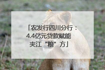农发行四川分行：4.4亿元贷款赋能夹江“粮”方