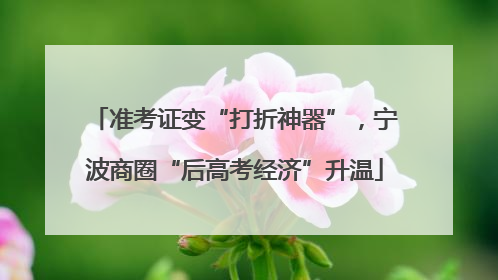 准考证变“打折神器”，宁波商圈“后高考经济”升温