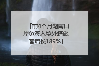 前4个月湖南口岸免签入境外籍旅客增长189%