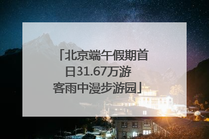 北京端午假期首日31.67万游客雨中漫步游园
